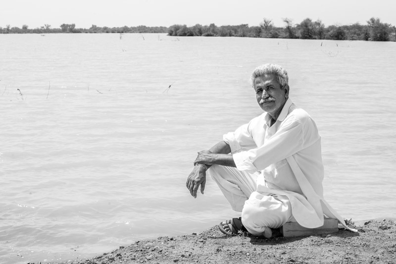 Chattar Singh Jam: The Water Wizard of Thar Desert - on the banks of the 'khadin' named Bijrasar that he has rejuvenated in Jaisalmer district, Rajasthan